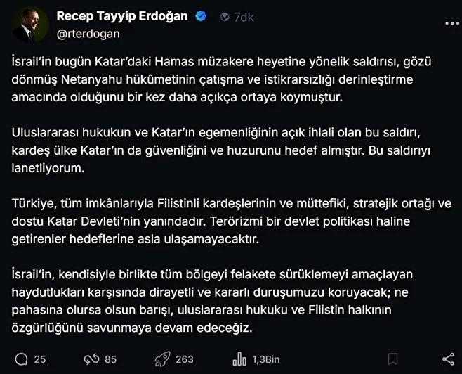 Filistin ve Katar’ın Yanında Durmak