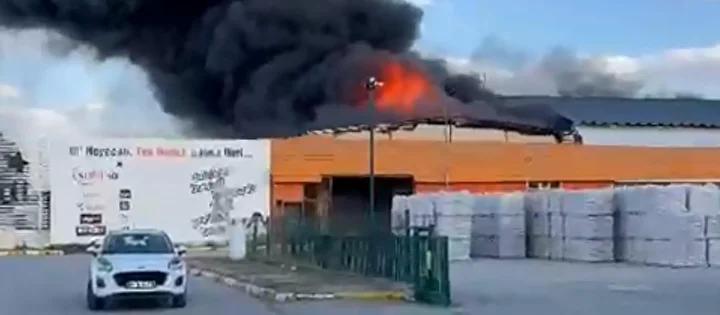 Erzurum Organize Sanayi Bölgesi'nde Kimyasal Yangın Mücadelesi