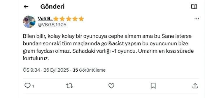 Galatasaray ve Sane Performansı Üzerine Detaylar