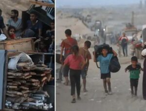 Gazze’deki Filistinliler Zor Günler Yaşarken Güney Yönde Göç Ediyor