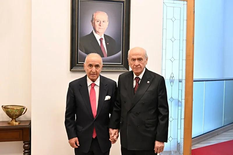 Eski TBMM Başkanı Hikmet Çetin, MHP Lideri Devlet Bahçeli’yi Ziyaret Etti