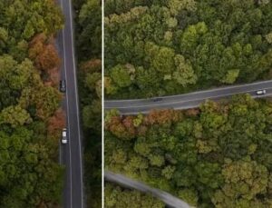 Sonbaharda Bolu Seben Yolu’nun Renkli Manzaraları