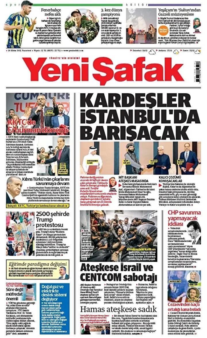 20 Ekim 2025 Güncel Gazete Manşetleri ve Detaylı Haber Özeti 1 Fenerbahçe'nin Ligde Moral Toplaması