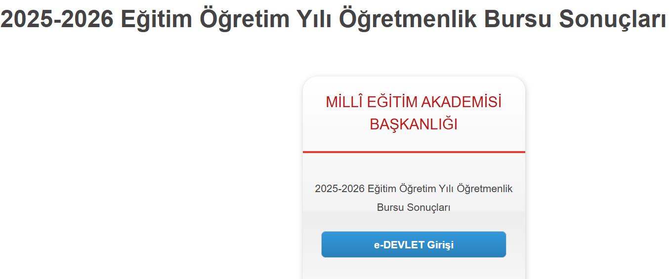 2025-2026 Öğretmenlik Bursu Sonuçları ve Sorgulama Rehberi