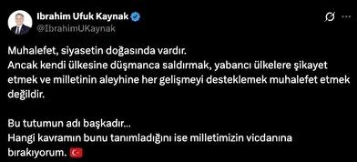 AK Parti Milletvekili Kaynak'tan CHP ve Özgür Özel'e Sert Tepki