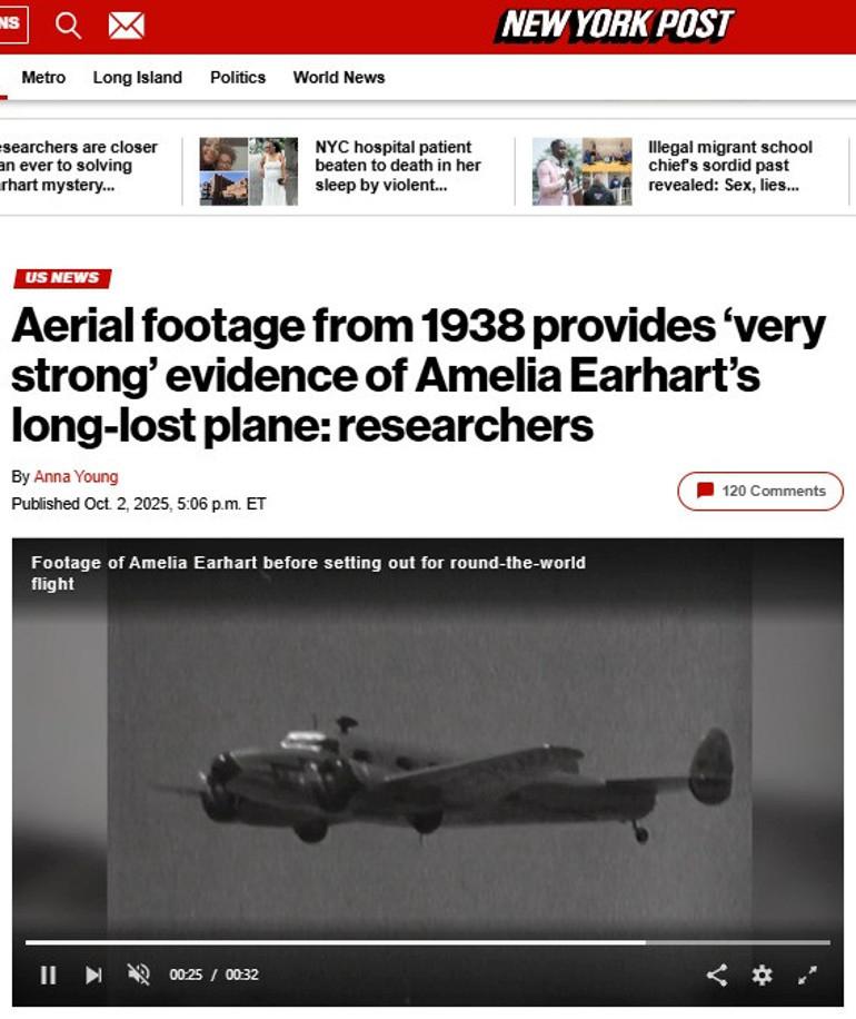 Amelia Earhart’ın Kayboluş Gizemi Yeni Bir Bulguyla Aydınlanabilir