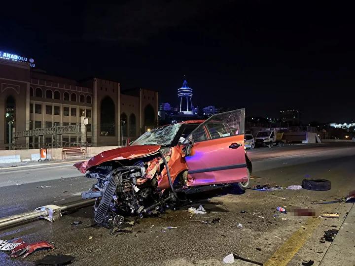 Ankara’da Trafik Kazası: Kontrolden Çıkan Otomobil Mamak Köprüsü’nden Alt Yola Düştü