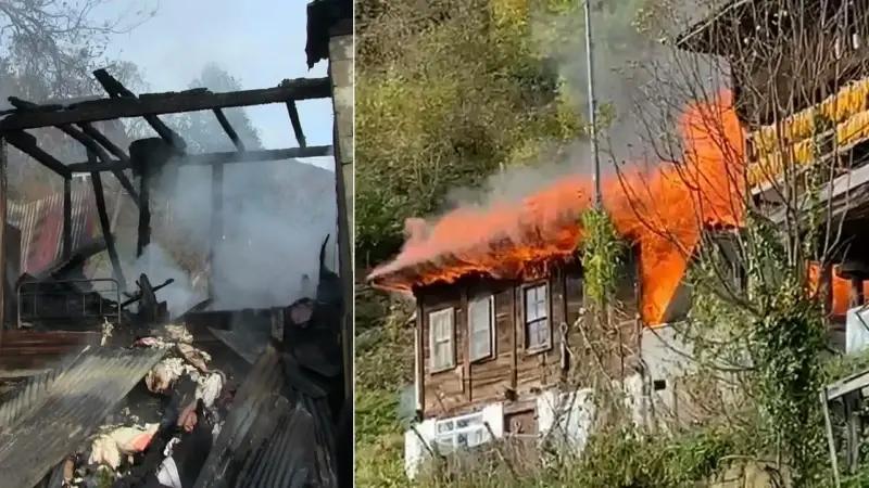 Artvin Borçka’da Ahşap Evin Yangını Korku Yarattı