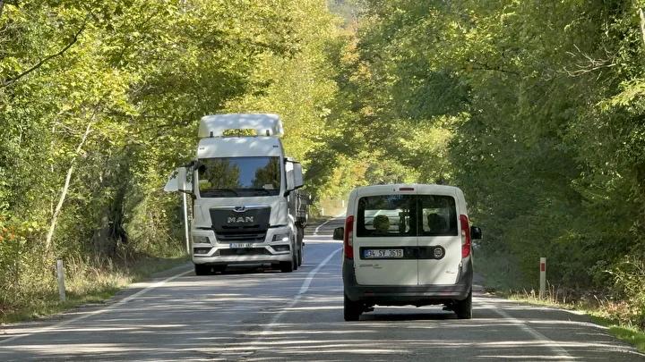 Bartın ve Karabük Yolu Üzerindeki Büyüleyici Ağaç Tünel Manzarası