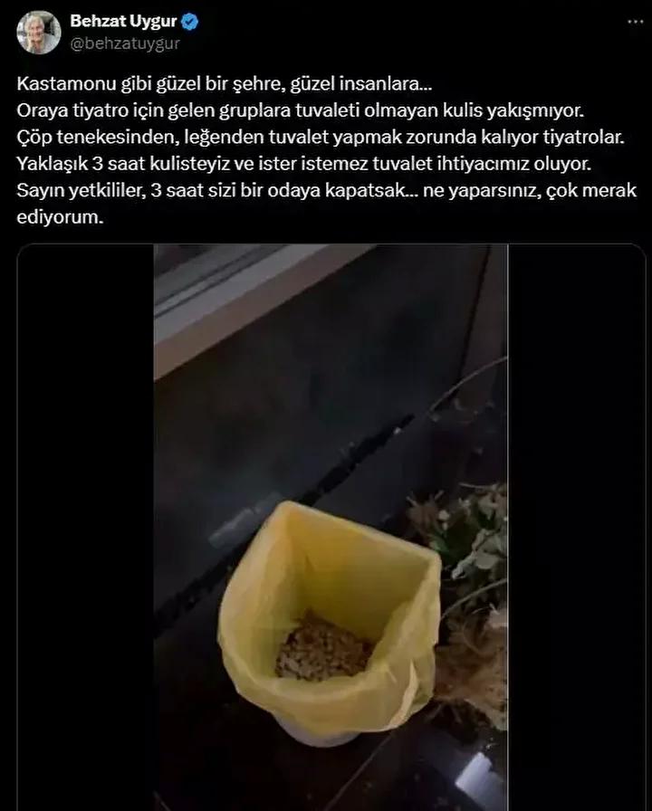 Behzat Uygur’dan Kastamonu’da Kulise Yetersizliği Tepkisi