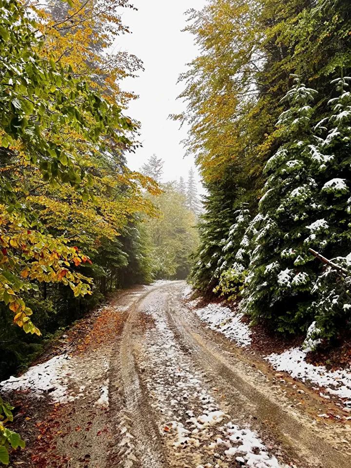Bolu İlinde Yağışlar ve Kar Yağışıyla Gelen Manzara