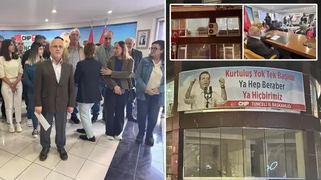 CHP Tunceli’den Ortak Çıkış ve Parti Binasında Nöbet Protestosu