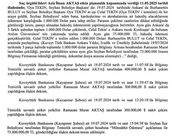Paranın Çekilme ve Ödeme Detayları
