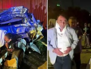 D-100 Karayolunda Feci Trafik Kazası: Bir Otomobil Hurdaya Döndü