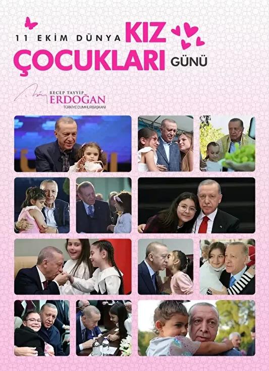Dünya Kız Çocukları Gününde Cumhurbaşkanı Erdoğan'ın Mesajı