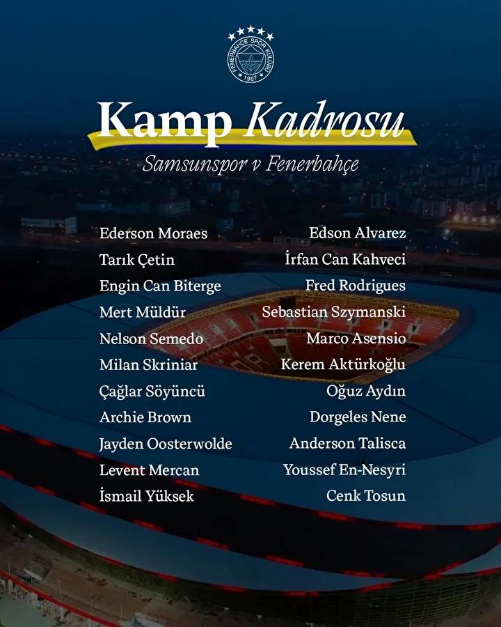 Fenerbahçe, Samsunspor Maçı Öncesi Son Hazırlıklarını Tamamladı