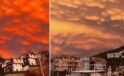 Fethiye’deki Gökyüzünde Göz Kamaştırıcı Mammatus Bulutları