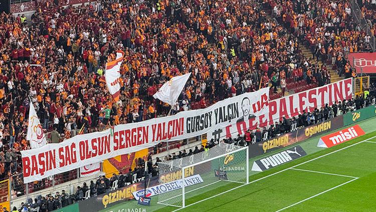 Galatasaray Taraftarlarından Sergen Yalçın ve Filistin Anması 1 Filistin'e Destek Gösterisi