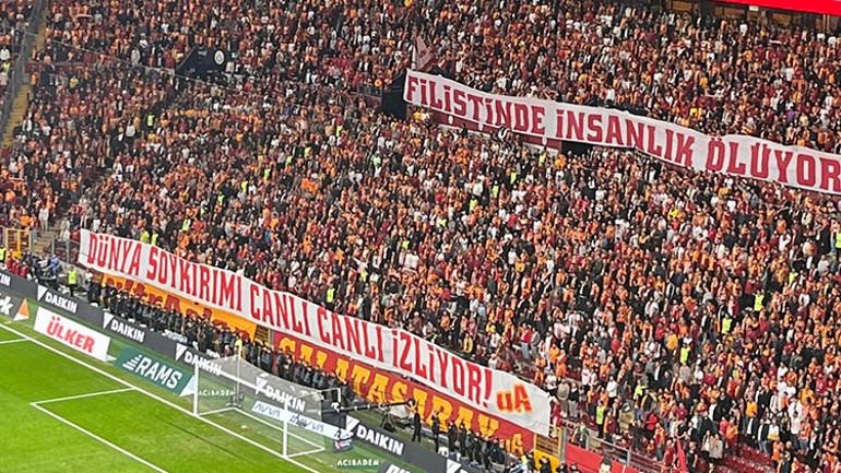 Galatasaray Taraftarlarından Sergen Yalçın ve Filistin Anması 2 Galatasaray Taraftarlarından Sergen Yalçın ve Filistin Anması