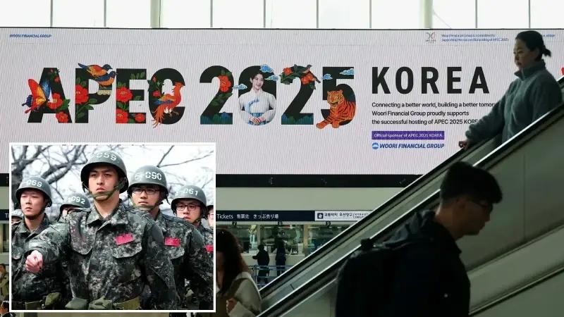 Güney Kore, APEC Zirvesi Öncesinde Hükümet Güvenliği için 3900 Asker Görevde