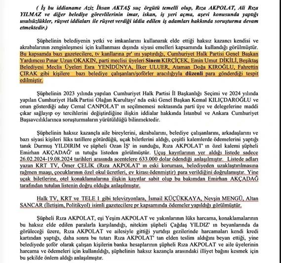 Başlıca Suçlamalar ve Hükümler