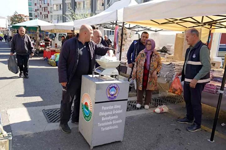 İlkadım'da Güvenli Alışveriş İçin Belediye Tartısı Uygulaması Başladı