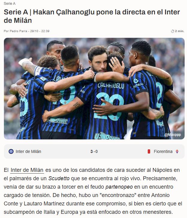 Inter, Fiorentina Karşısında Kritikal Zaferle Liderler Arasında Yerini Sağladı