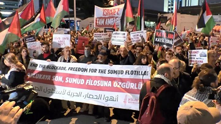 İsrail Karşıtı Protesto Eylemi Beşiktaş'ta Gerçekleştirildi