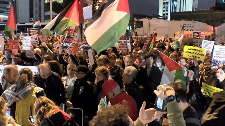 İsrail Karşıtı Protesto Eylemi Beşiktaş'ta Gerçekleştirildi