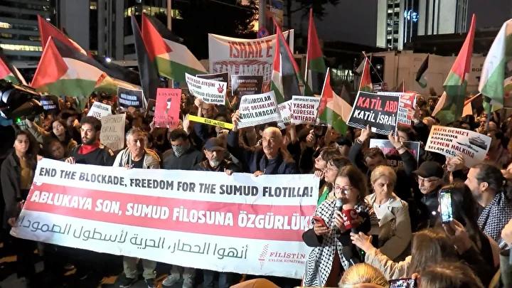 İsrail Karşıtı Protesto Eylemi Beşiktaş'ta Gerçekleştirildi