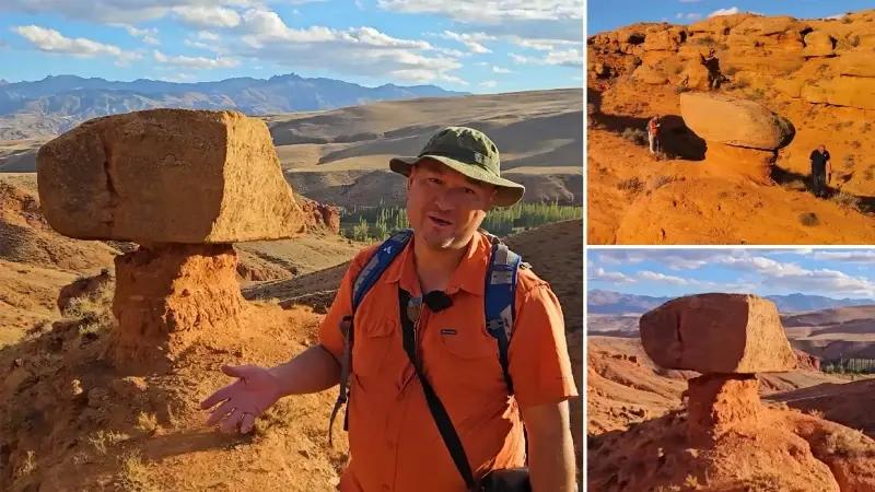 Kağızman’daki Kızıl Kaya Oluşumları Doğa Tutkunlarını Büyülüyor