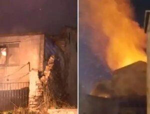 Küçük Ayasofya Mahallesi’nde Metruk Binada Yangın Çıktı