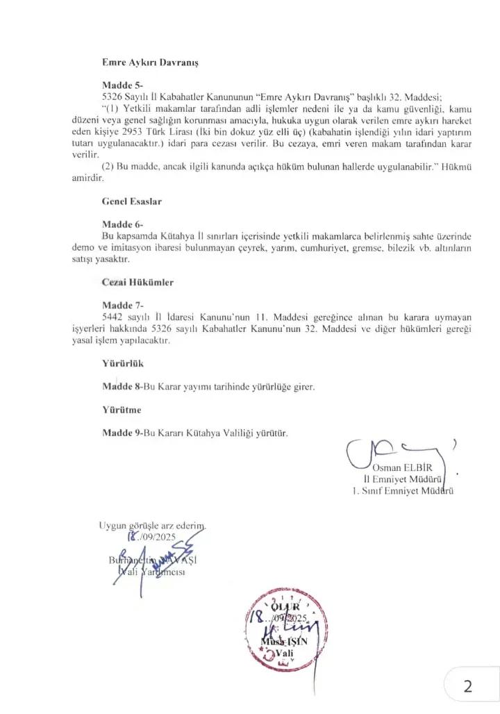Kütahya’da Sahte Altın Satışına Sıkı Denetim ve Yasal Takip Başladı