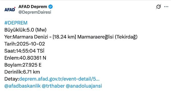 Marmara Bölgesinde Son Depremler ve Güncel Bilgiler