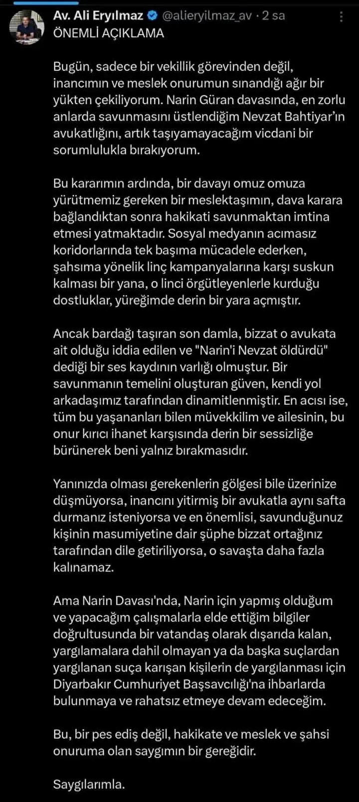 Narin Güran Olayında Adli Süreç ve Detaylar