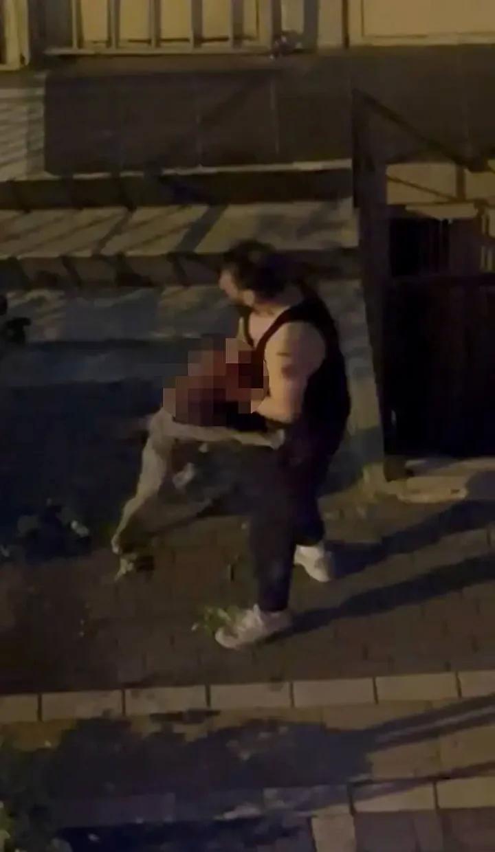 Siyavuşpaşa Mahallesinde Köpek Saldırısı Kamerada