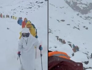 Tibet’te Everest Bölgesinde Fırtına Nedeniyle Yaklaşık 500 Kişi Güvenliğe Alındı