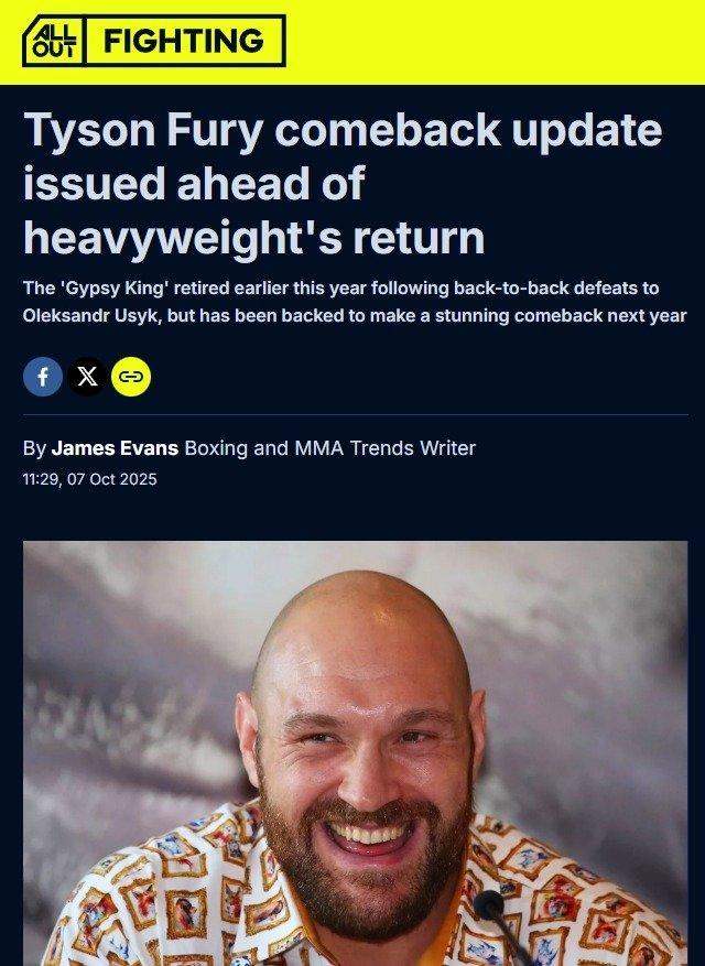 Tyson Fury'nin Geri Dönüş Gelişmeleri ve Gelecek Planları