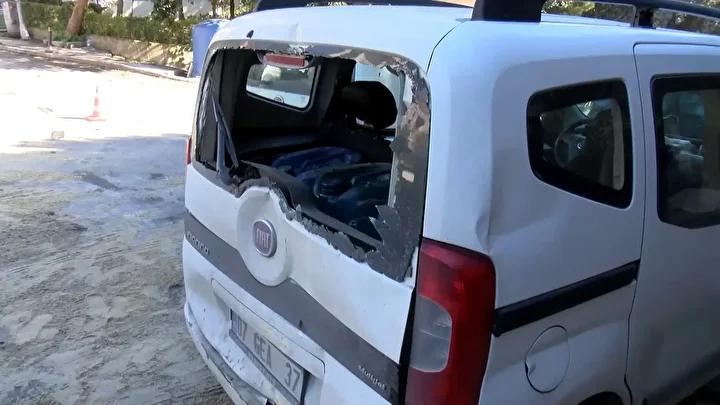 Ulus Mahallesinde Hafriyat Kamyonu Kaza Anı Güvenlik Kamerasında