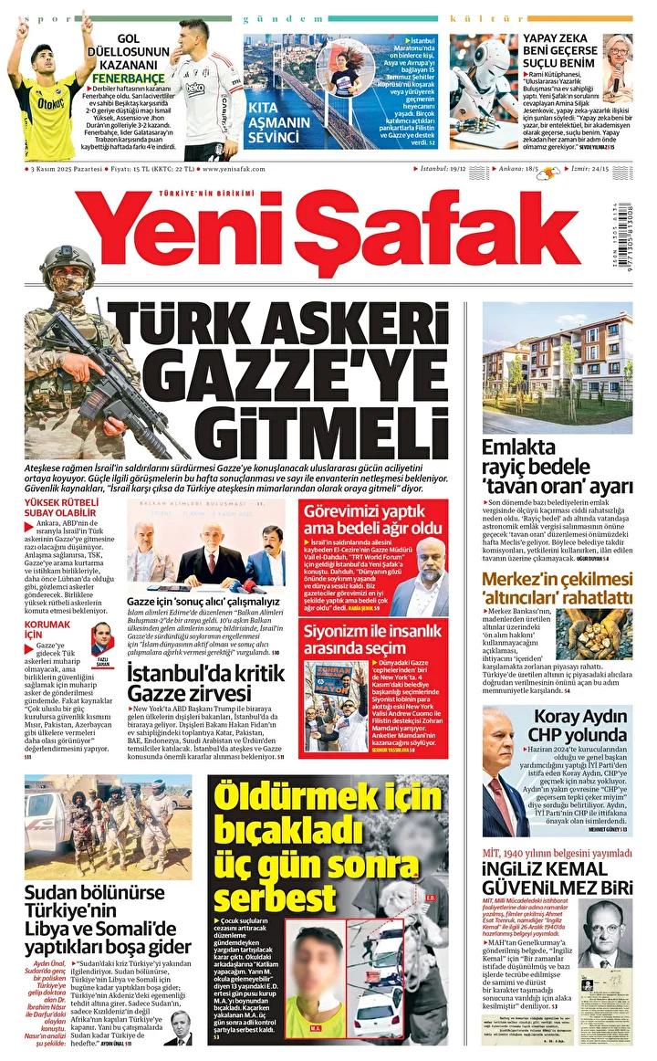 03 Kasım 2025 Gazetesi Manşetleri ve Detayları 1 03 Kasım 2025 Gazetesi Manşetleri ve Detayları