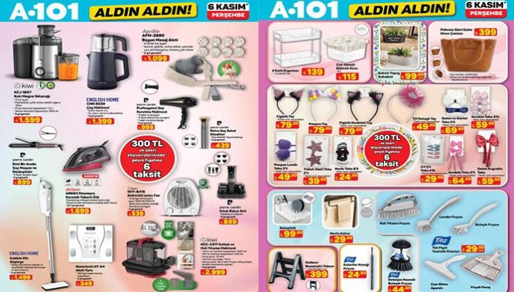 A101 6 Kasım Aktüel Kampanyası ve Öne Çıkan Ürünler