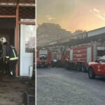 Alanya8217daki Sebze ve Meyve Halinde Gorulen Yangin Olayi