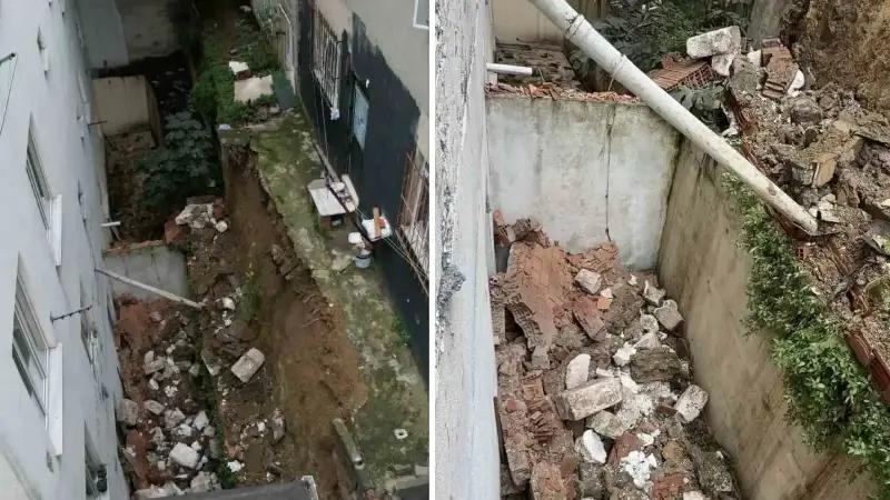 Arnavutköy’de İstinat Duvarı Çöktü: Olay Anında Çevredeki Binalarda Hasar Oluştu