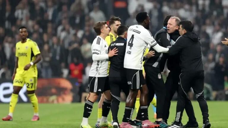 Besiktas Teknik Direktoru Sergen Yalcin Fenerbahce Derbisinde Hakeme Tepki Gosterdi