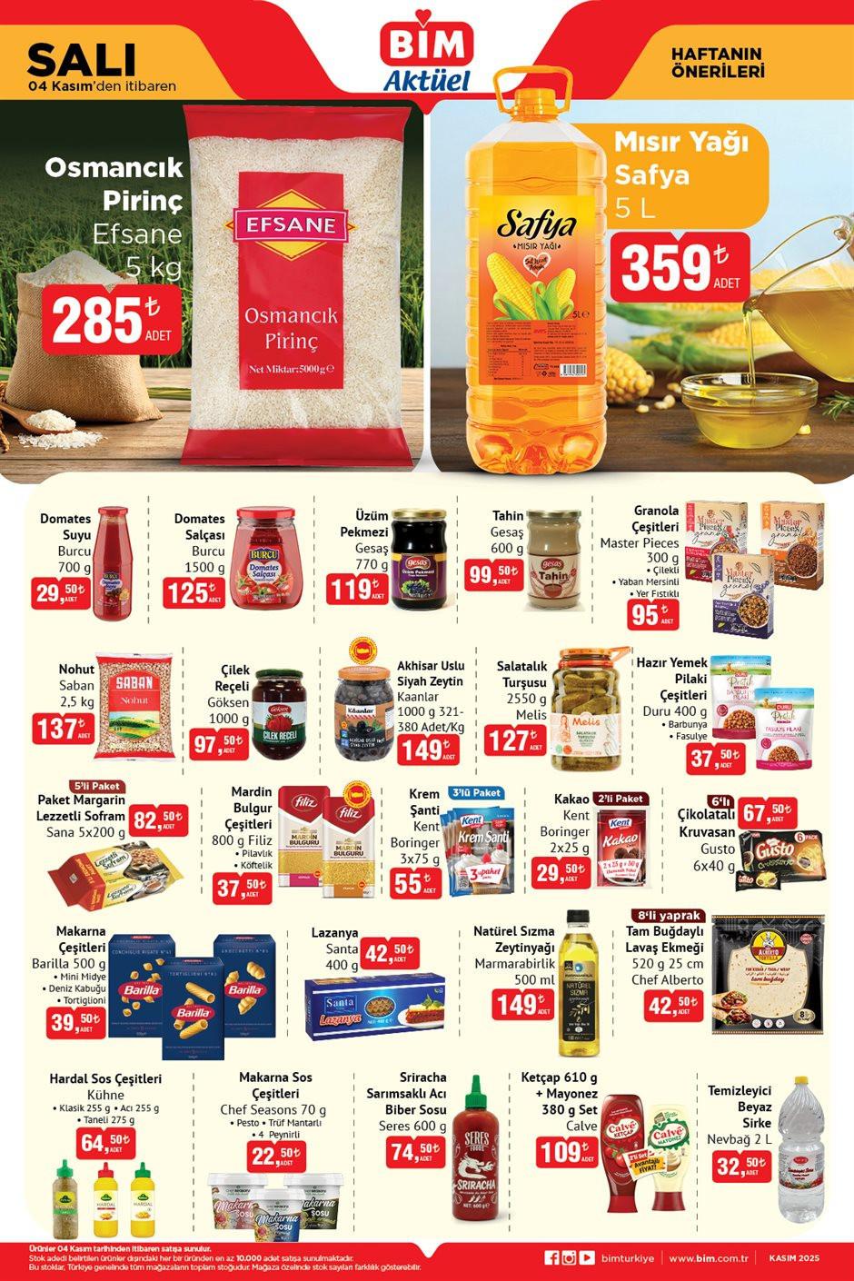 Bim Kasım 2025 Aktüel Ürünler ve Kampanya Detayları