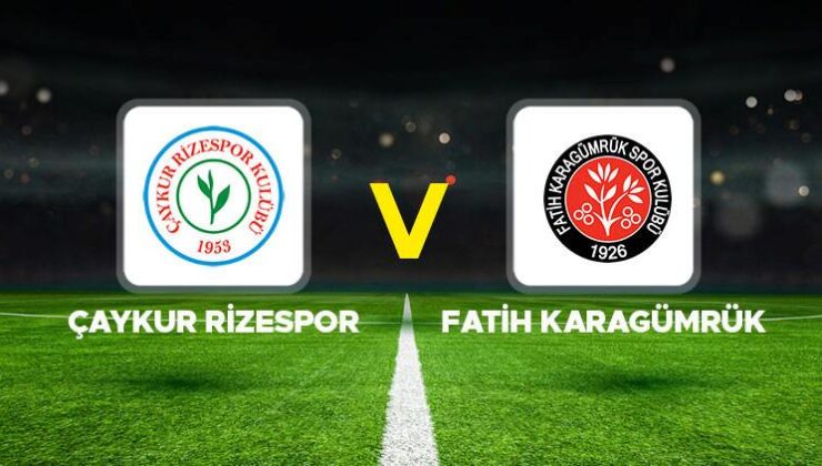 Çaykur Rizespor ve Fatih Karagümrük Karşılaşmasının Canlı Röportajı ve 11’ler