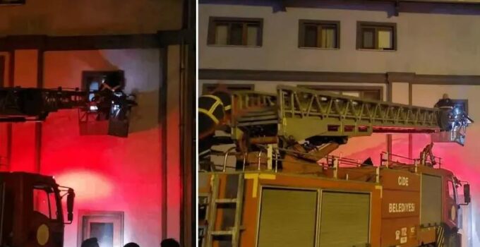 Cide Orman İşletme Müdürlüğü Misafirhanesinde Yangın Paniği