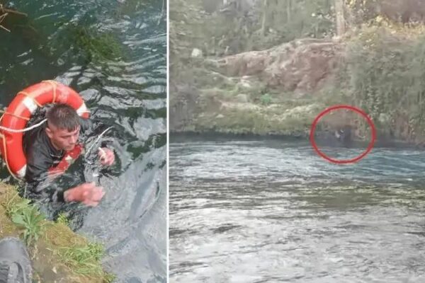 Düden Şelalesi yakınlarında tehlikeli anlar: Bir kişinin suya düşüp kurtarılması