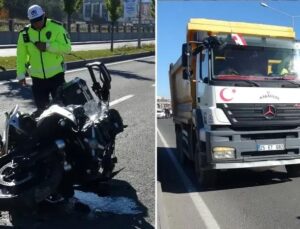 Erzurum’da Polis Memurunun Kazası Güvenlik Kameralarında