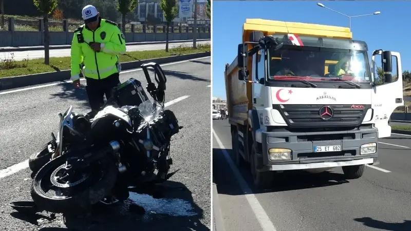 Erzurum’da Polis Memurunun Kazası Güvenlik Kameralarında